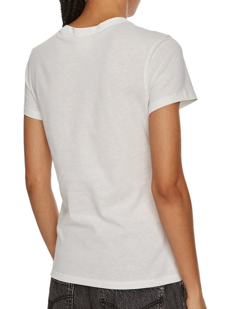 T-shirt Femme Calvin Klein Jeans Blanc - Kiabi