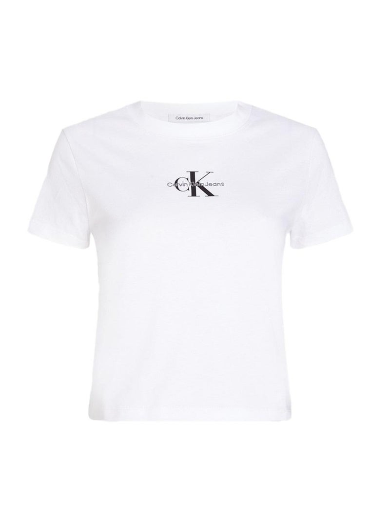 T-shirt Femme Calvin Klein Jeans Blanc - Kiabi