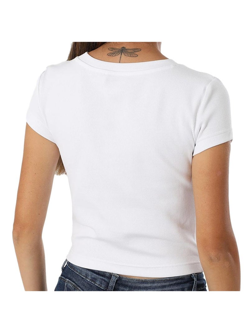 T-Shirt Femme Calvin Klein Jeans Blanc - Kiabi
