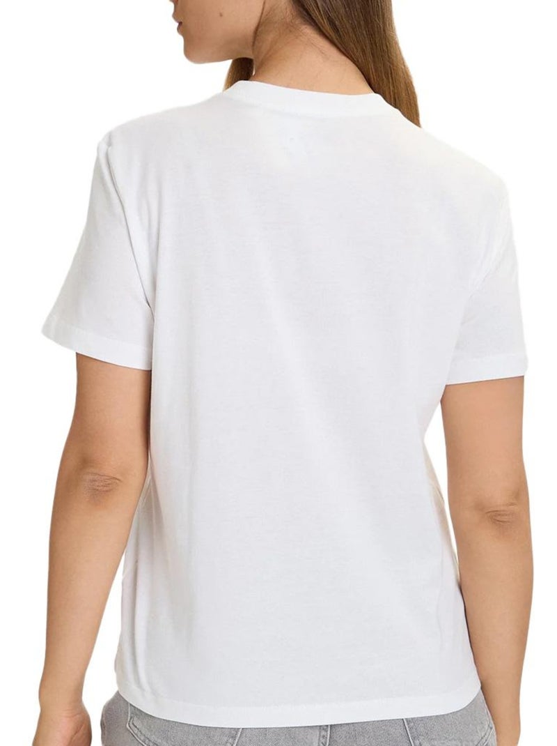 T-Shirt Femme Calvin Klein Jeans Blanc - Kiabi