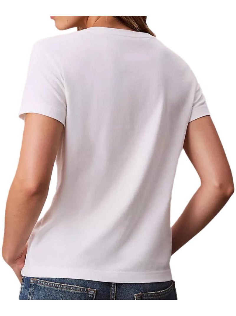 T-Shirt Femme Calvin Klein Jeans Blanc - Kiabi
