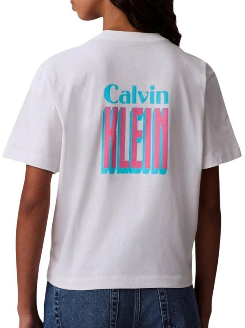 T-Shirt Femme Calvin Klein Jeans Blanc - Kiabi