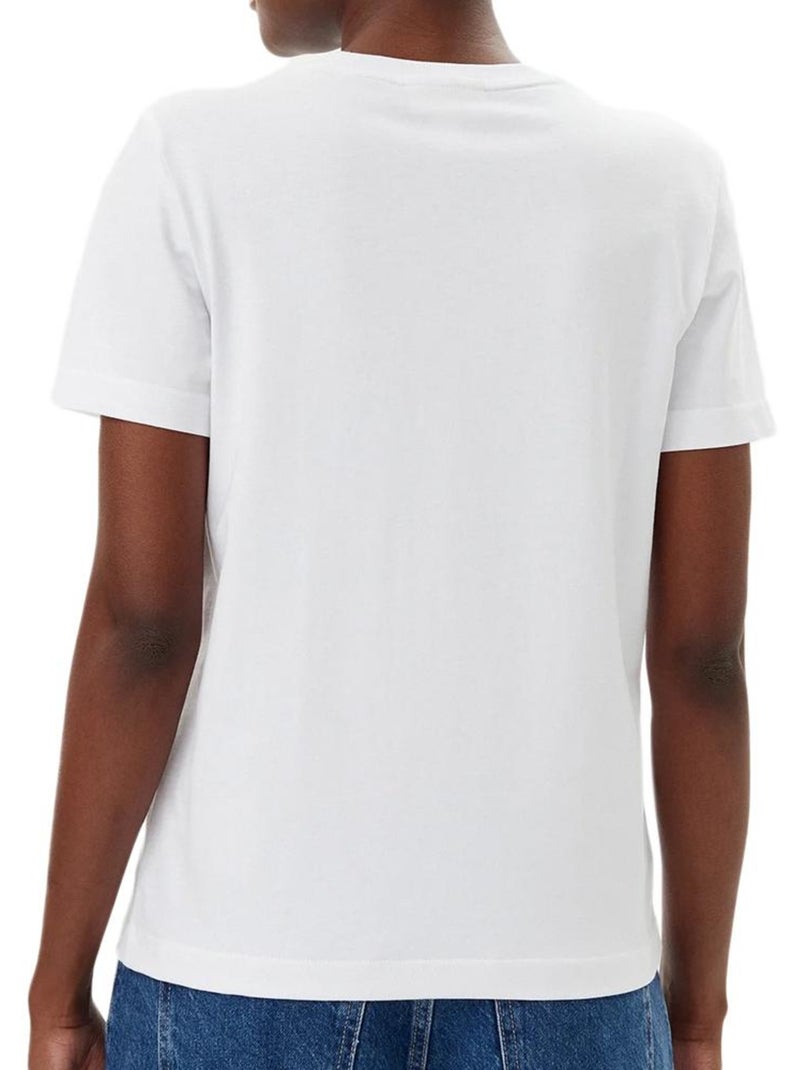 T-Shirt Femme Calvin Klein Jeans Blanc - Kiabi