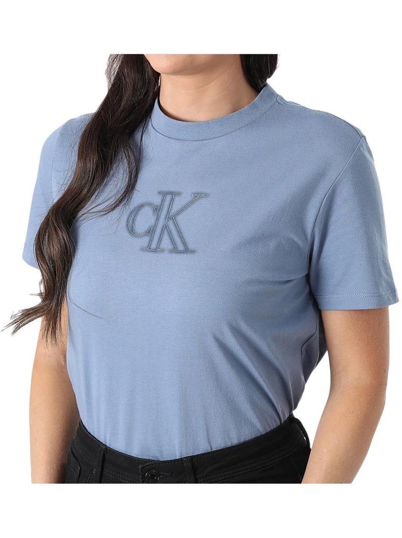 T-Shirt Femme Calvin Klein Jeans Bleu - Kiabi