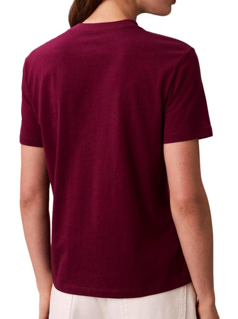 T-Shirt Femme Calvin Klein Jeans Bordeaux - Kiabi