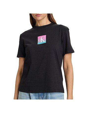 T-Shirt Turquoise Femme Calvin Klein Jeans Classic Boxed