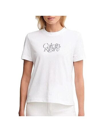 T-Shirt Femme Calvin Klein Jeans Fitted Script