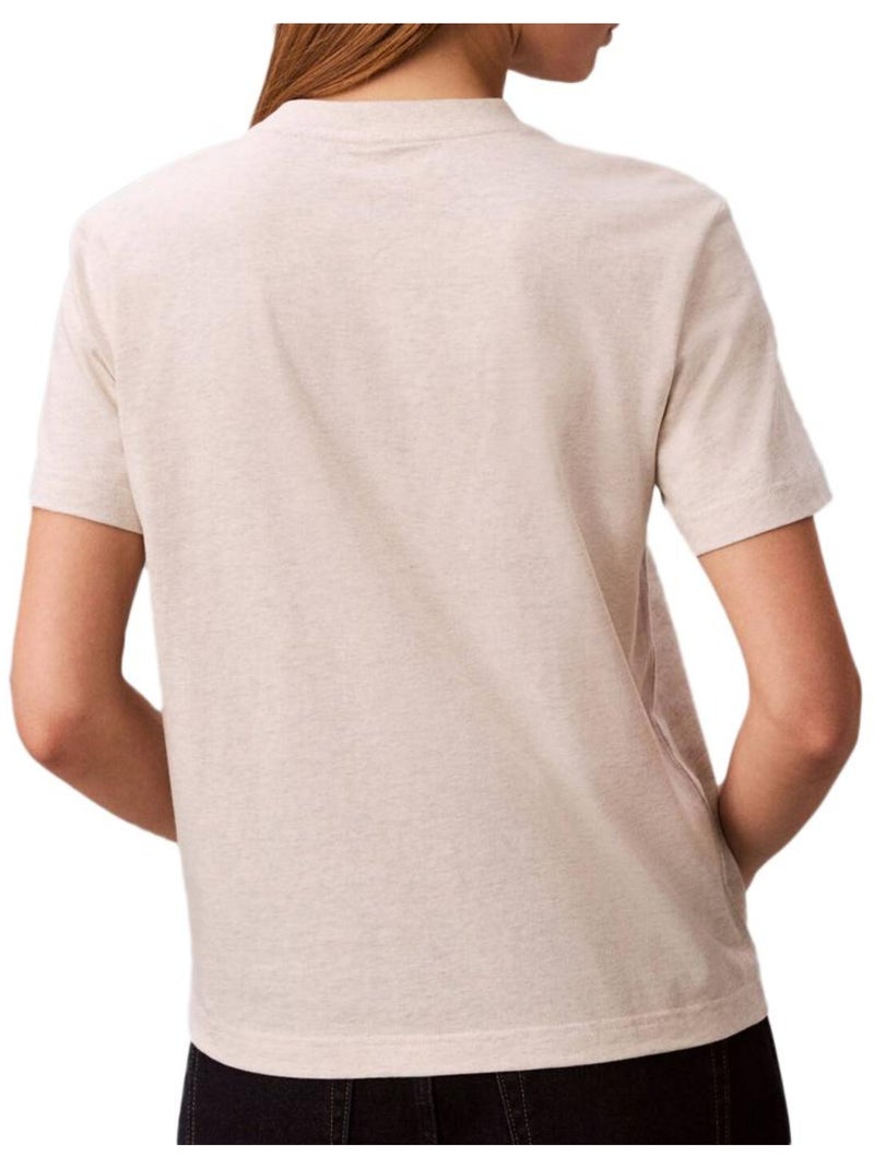 T-Shirt Femme Calvin Klein Jeans Gris Argenté - Kiabi