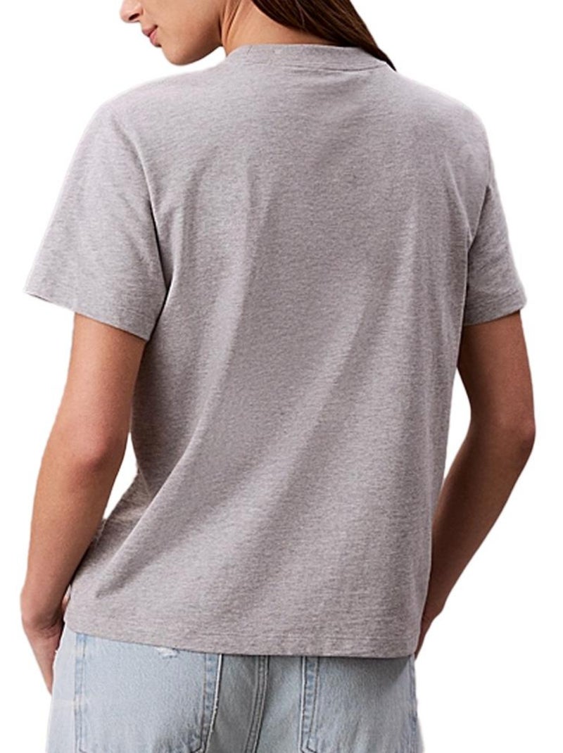 T-Shirt Femme Calvin Klein Jeans Gris Argenté - Kiabi