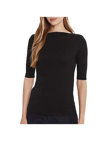 T-Shirt Femme Calvin Klein Jeans Half Supima Boat