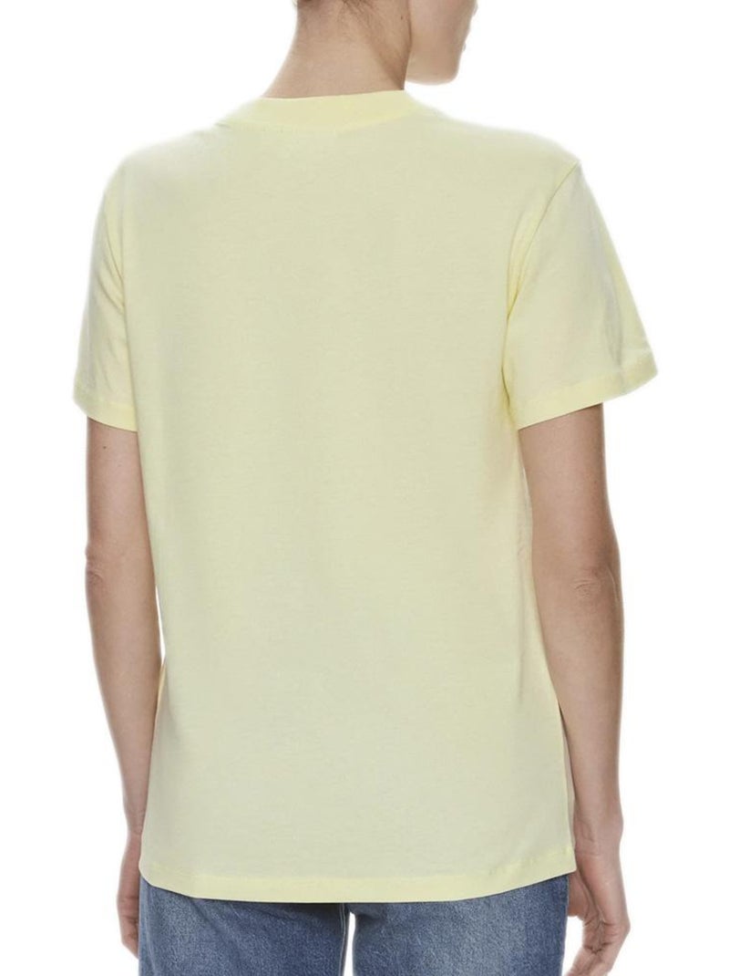 T-shirt Femme Calvin Klein Jeans Jaune - Kiabi