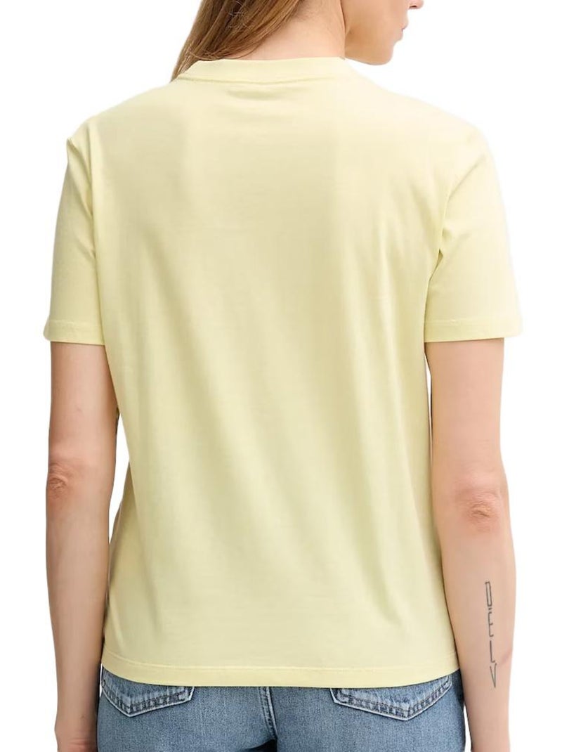 T-shirt Femme Calvin Klein Jeans Jaune - Kiabi