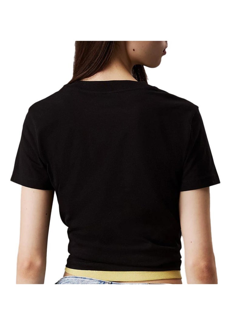 T-shirt Femme Calvin Klein Jeans Noir - Kiabi
