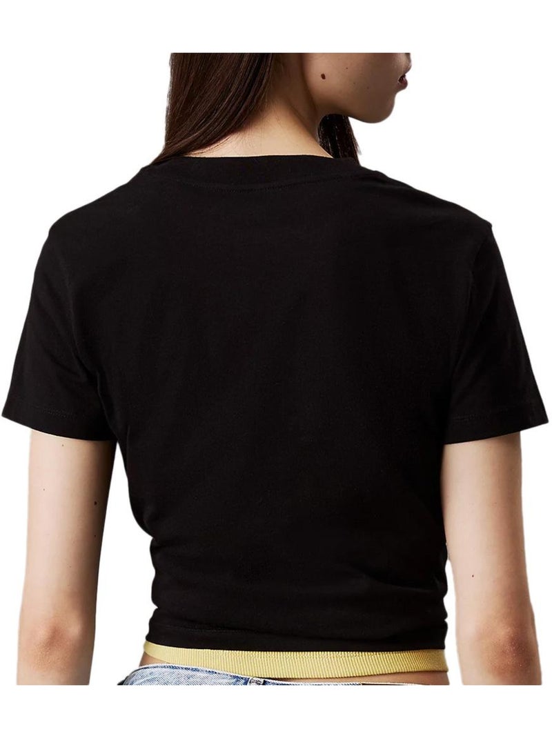 T-shirt Femme Calvin Klein Jeans Noir - Kiabi