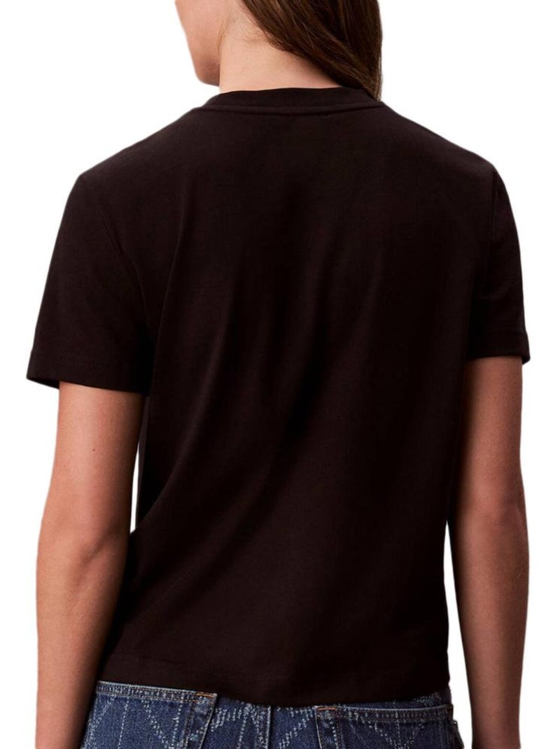 T-Shirt Femme Calvin Klein Jeans Noir - Kiabi