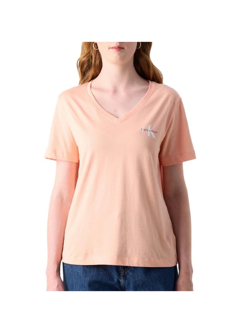 T-Shirt Femme Calvin Klein Jeans Orange - Kiabi