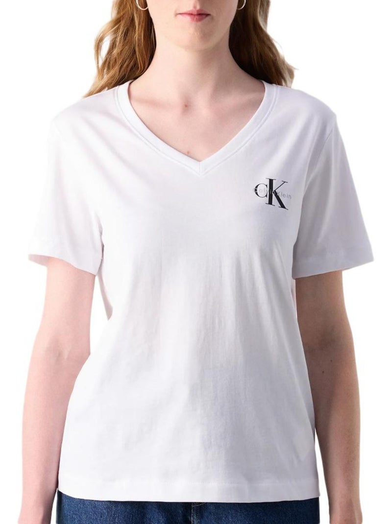 T-Shirt Femme Calvin Klein Jeans Orange - Kiabi