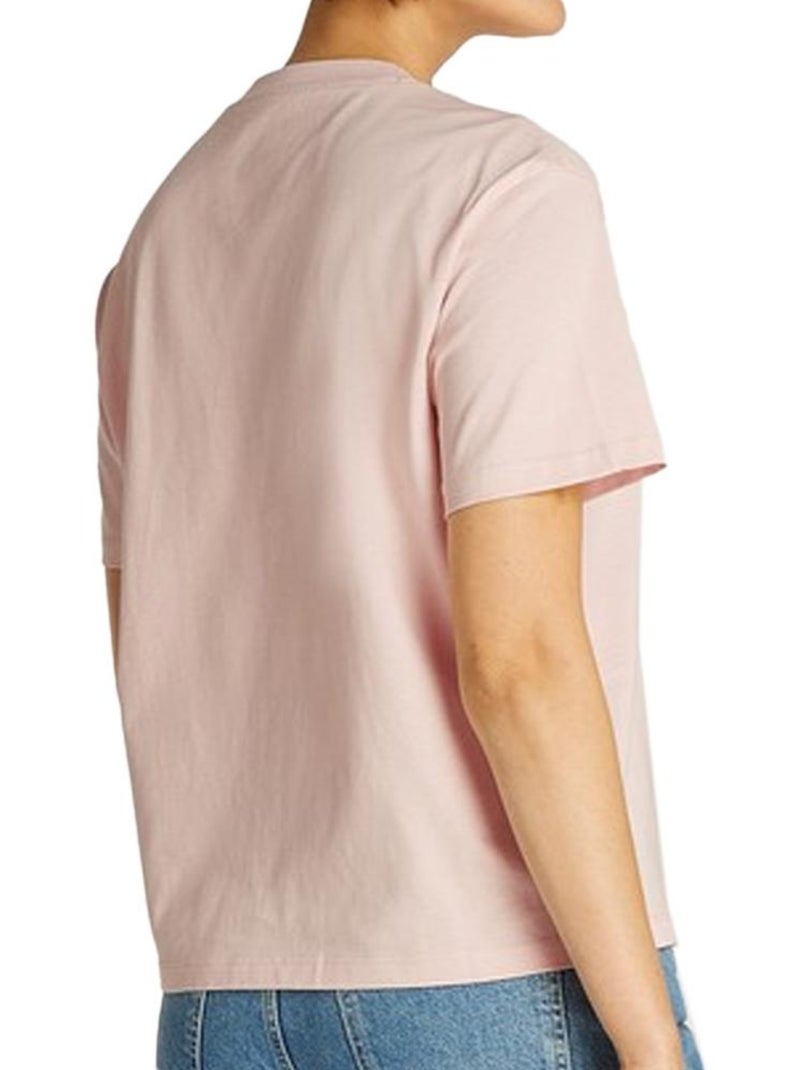 T-shirt Femme Calvin Klein Jeans Rose - Kiabi