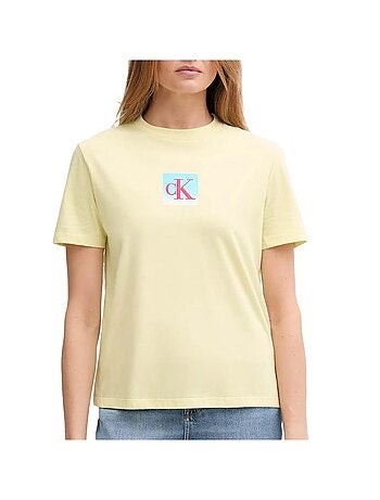T-Shirt Turquoise Femme Calvin Klein Jeans Classic Boxed