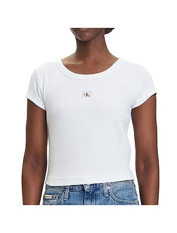 T-Shirt Femme Calvin Klein Label 2x2