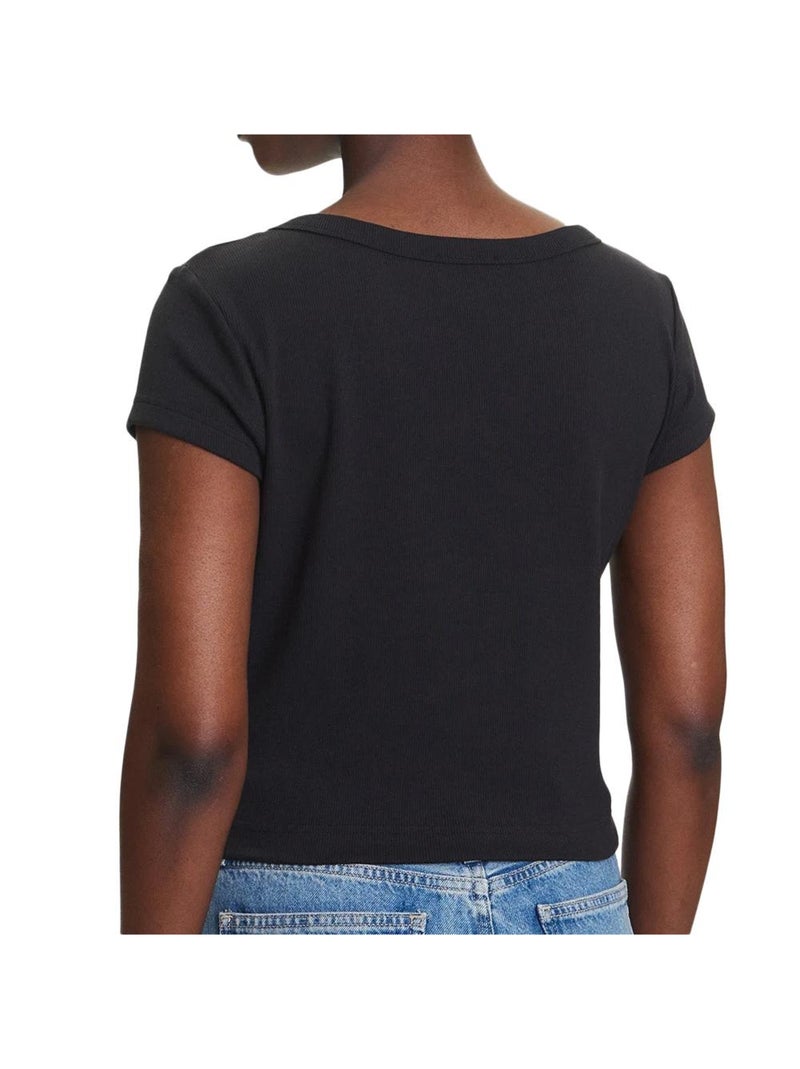 T-Shirt Femme Calvin Klein Noir - Kiabi