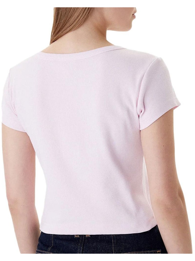 T-Shirt Femme Calvin Klein Rose - Kiabi