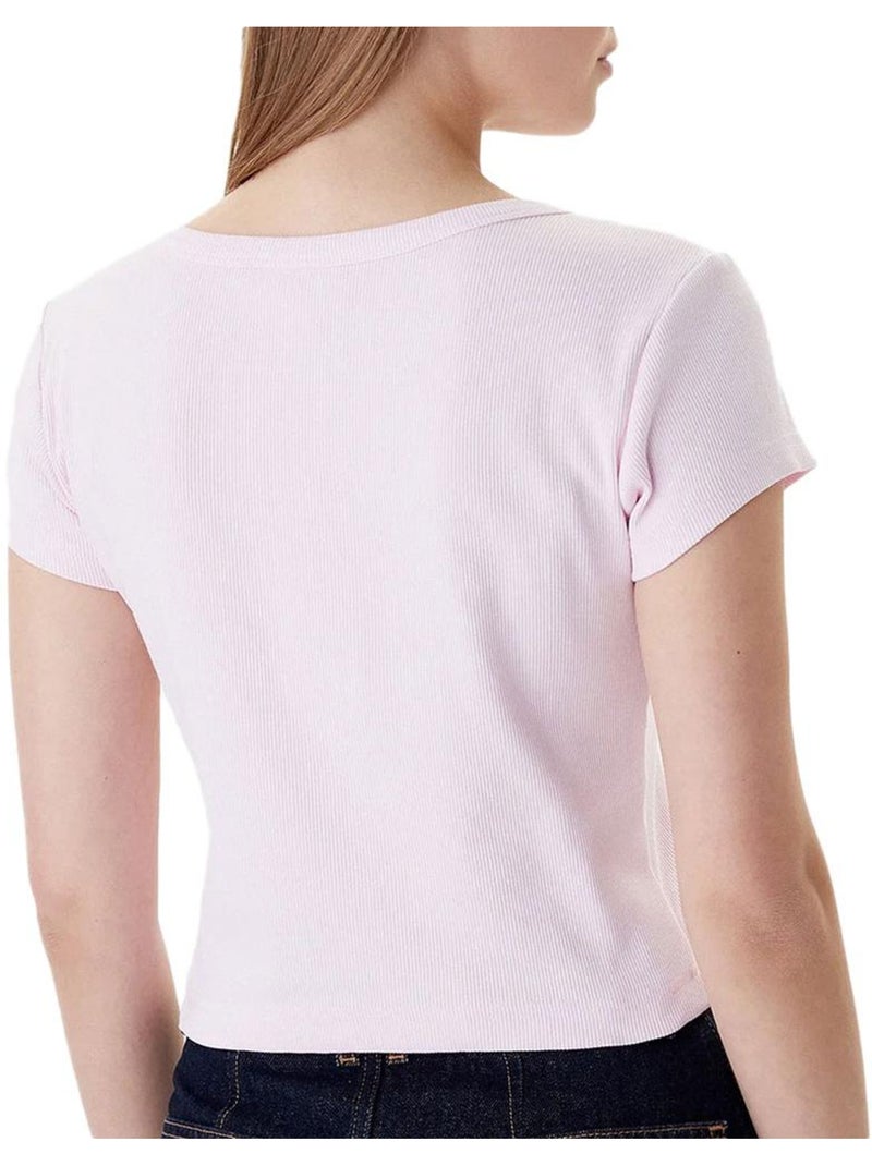 T-Shirt Femme Calvin Klein Rose - Kiabi