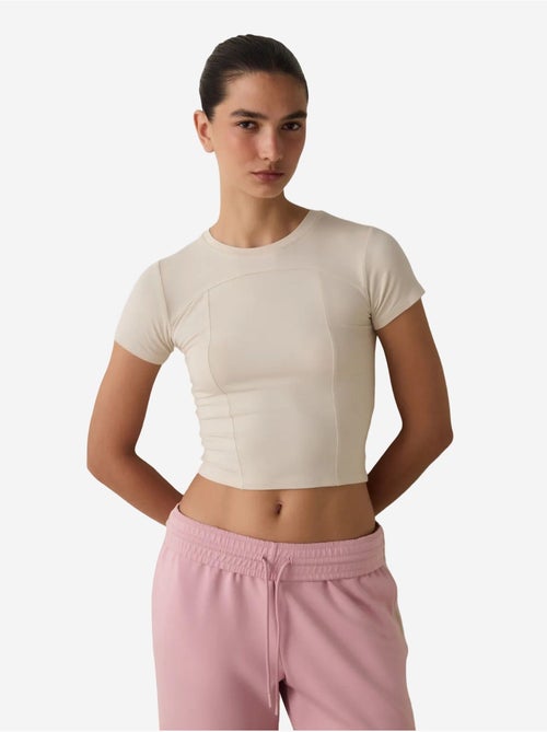 T-shirt femme col rond coupe slim en modal penti - Kiabi T-shirt femme col rond coupe slim en modal penti - Kiabi