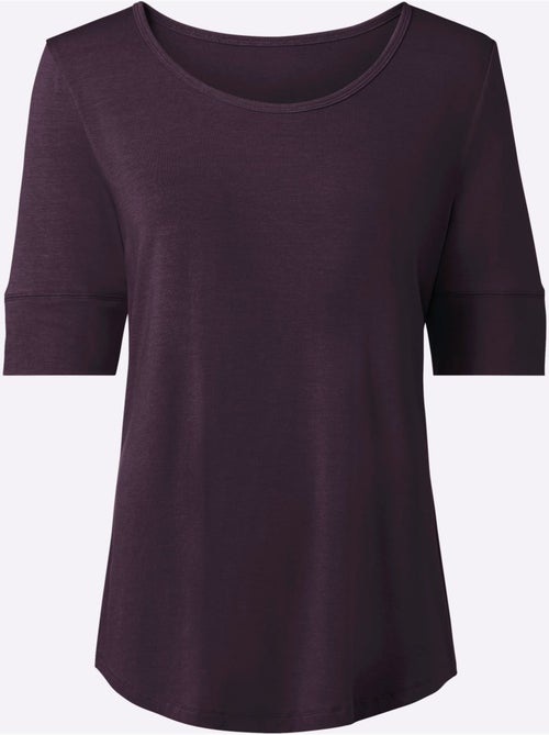 T shirt femme col rond et manches courtes - Taille standard - Witt - Kiabi