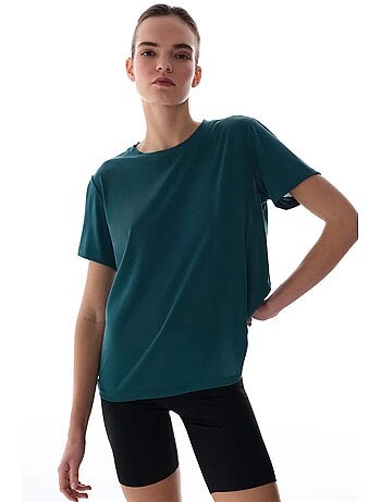 T-shirt femme col rond penti