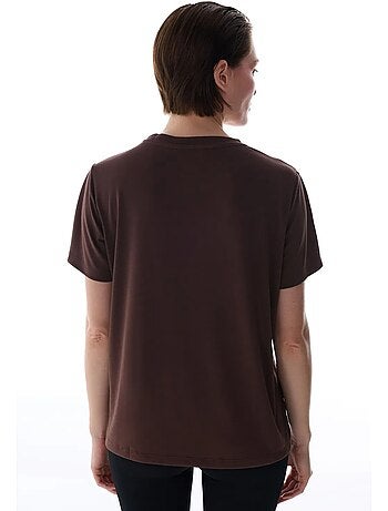 T-shirt femme col rond penti