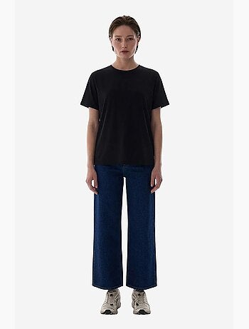 T-shirt femme col rond penti