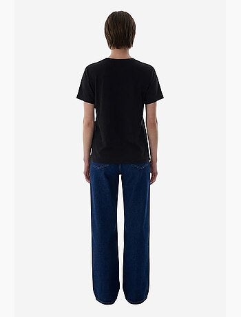 T-shirt femme col rond penti