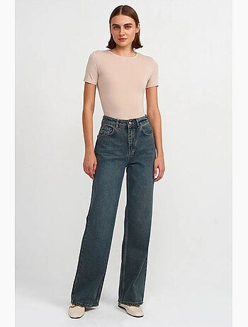 T-shirt femme coupe ajustée à col rond dilvin