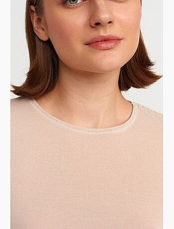 T-shirt femme coupe ajustée à col rond dilvin