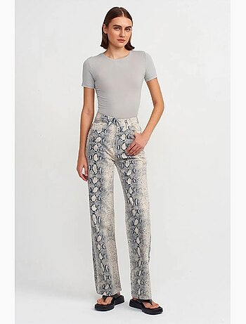 T-shirt femme coupe ajustée à col rond dilvin