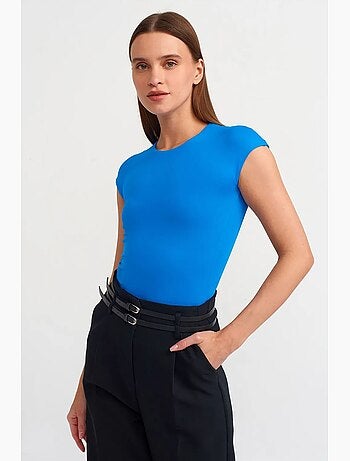 T-shirt femme coupe ajustée col rond dilvin
