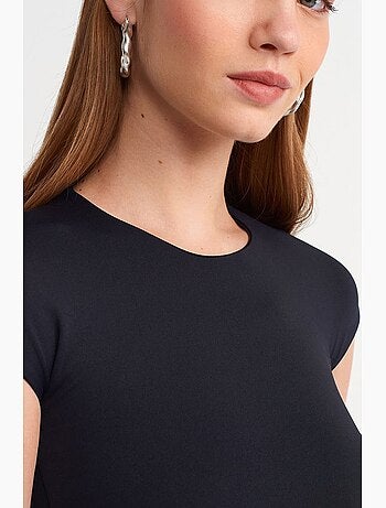 T-shirt femme coupe ajustée col rond dilvin