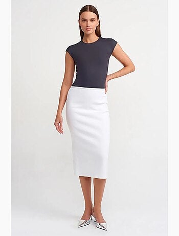T-shirt femme coupe ajustée col rond dilvin