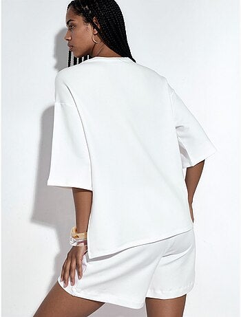 T-shirt femme coupe ample à col rond busem