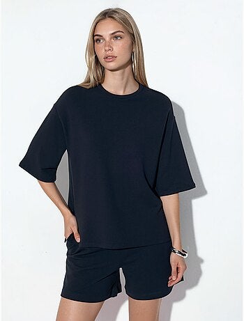 T-shirt femme coupe ample à col rond busem
