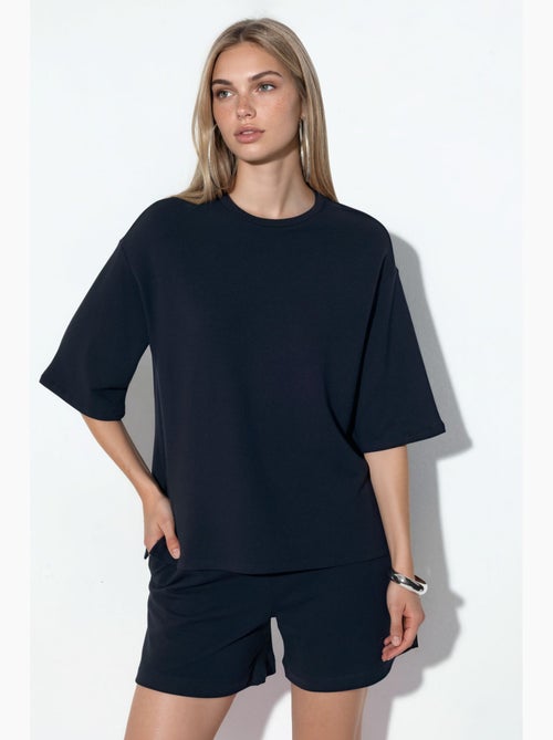 T-shirt femme coupe ample à col rond busem - Kiabi