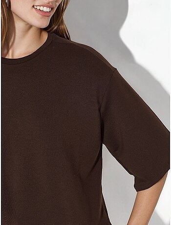 T-shirt femme coupe ample à col rond busem