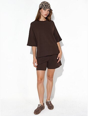 T-shirt femme coupe ample à col rond busem