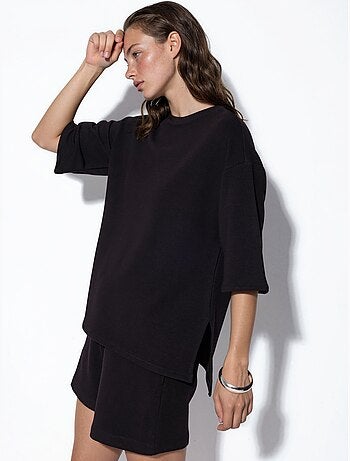 T-shirt femme coupe ample à col rond busem