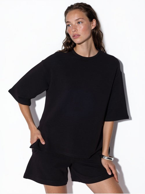 T-shirt femme coupe ample à col rond busem - Kiabi