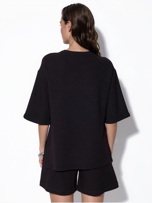 T-shirt femme coupe ample à col rond busem - Kiabi