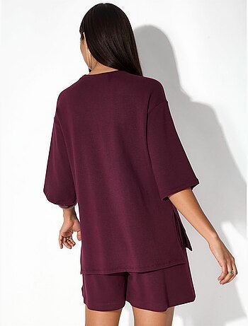 T-shirt femme coupe ample à col rond busem