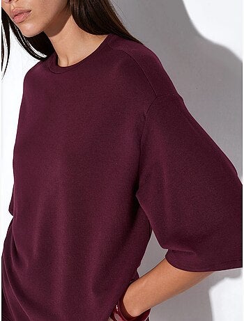 T-shirt femme coupe ample à col rond busem