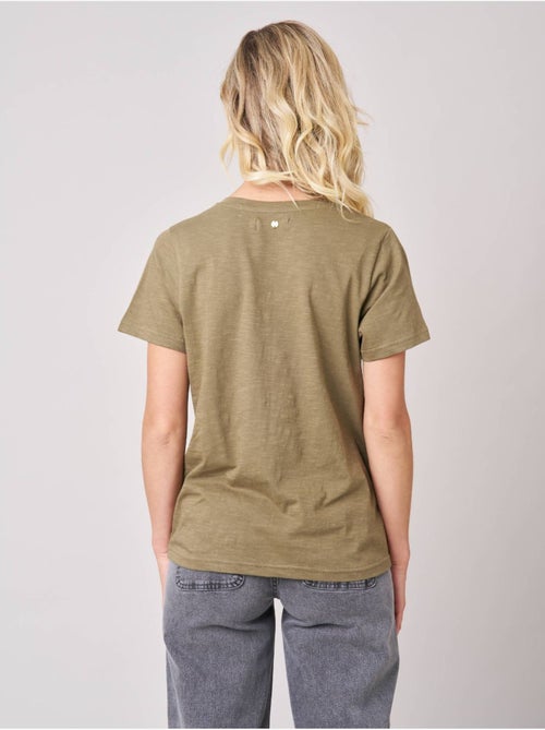 T-shirt femme en 100% coton avec imprimé tête de mort florale 'Deeluxe' - Kiabi